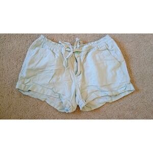 Old Navy Womens Mint Green Linen Blend Drawstring Shorts Size 4 Regular